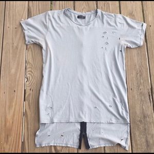 Zara Distressed Men’s Zipper Shirt